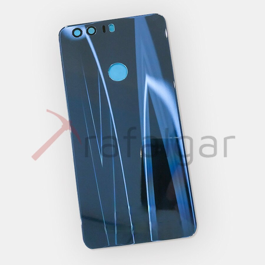 Voor Huawei Honor 8 Terug Batterij Glass Cover Honor8 Achter Behuizing Deur Case Voor Honor 8 Batterij Cover Back Panel FRD-L09 L19: Blauw