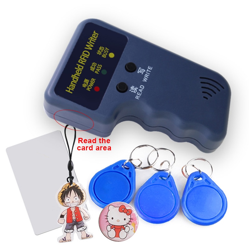 Parking Card Handheld 125KHz CET5200 RFID Copier Writer Duplicator Programmer Reader + EM4305 Rewritable ID Keyfobs ID Card