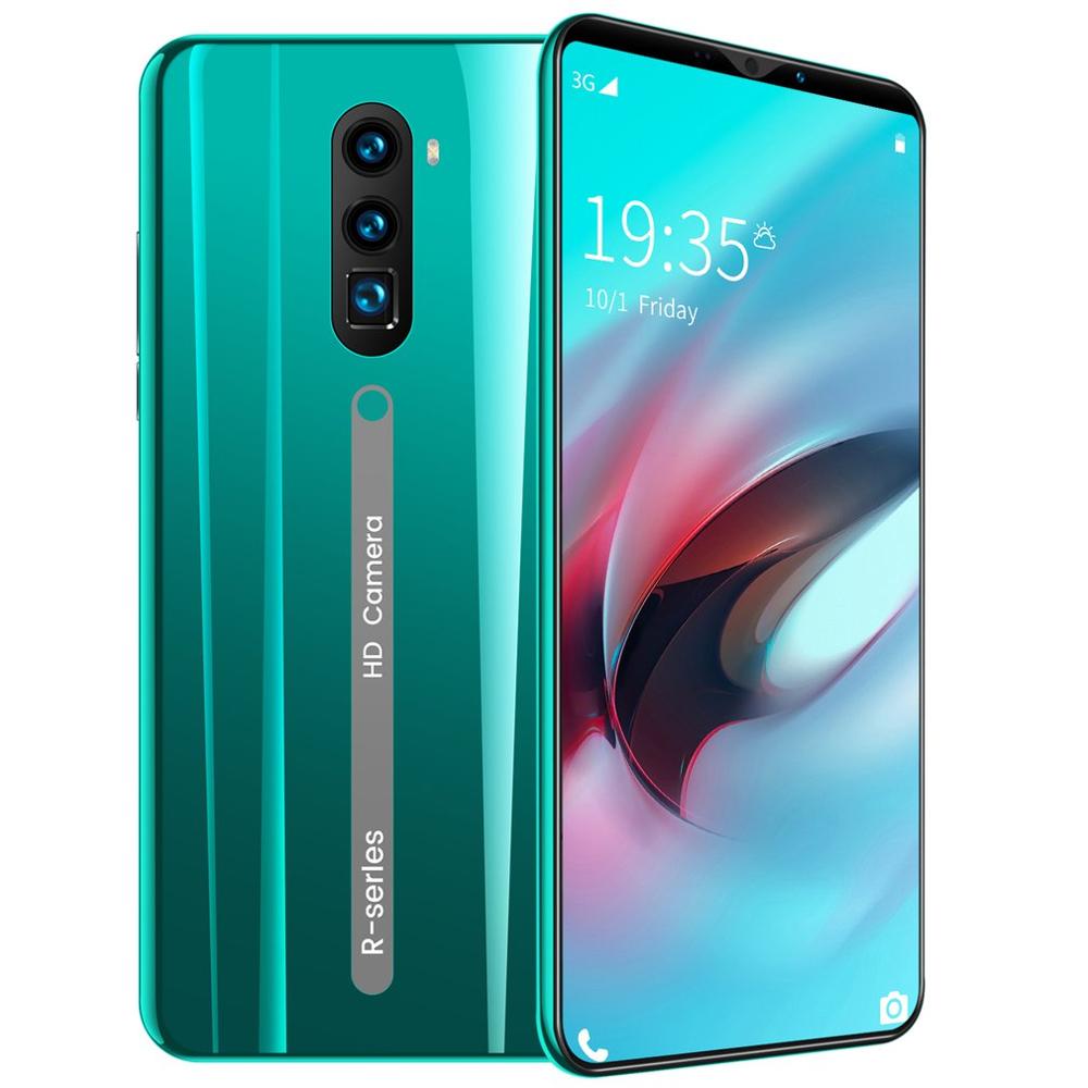 Rino3 Profi 5,8 Zoll Bildschirm Android Telefon Lila Wasser Tropfen Bildschirm Smartphone Einfarbig praktisch Coole bilden: greenUK