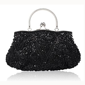 XIYUAN Brand2018 Evening Bag Women Lady Beaded Clutches Best Female Bulk Evening Bags With 12 Colors: Black