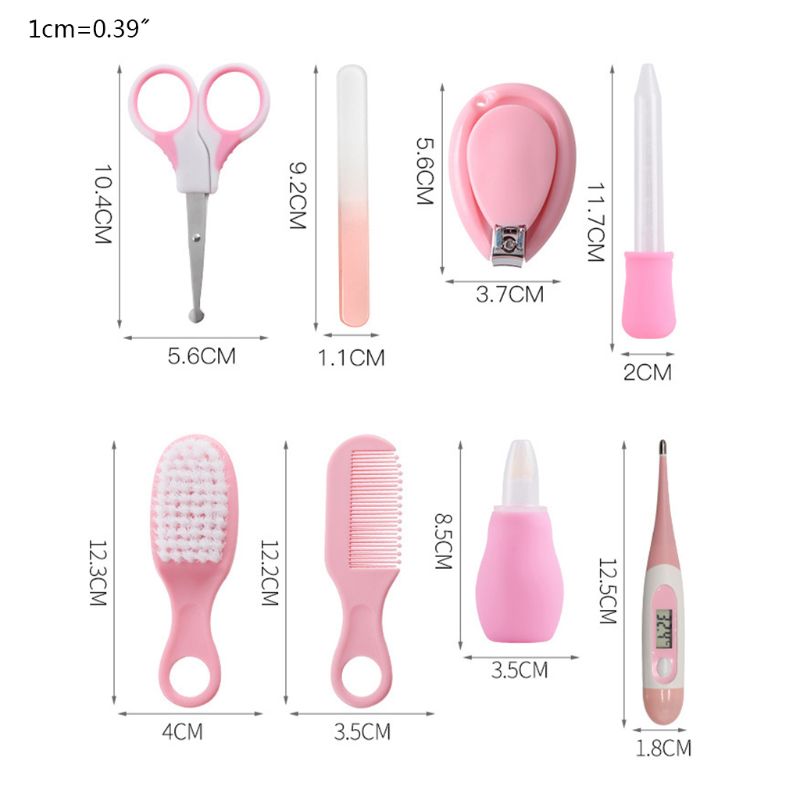 8 Pcs/Set Baby Grooming Kit Essential Baby Care Items for Toddler Girls Boys D0AF