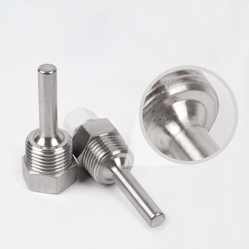 130mm termobrønner, gjenger 1/2 "  (dn15)  rustfritt stål 304 vanntette soltemperatursensor