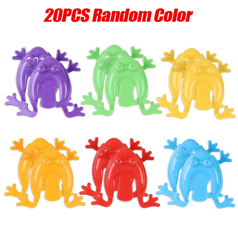 10–50 Stück springender Frosch, prallen, Zappelspielzeug, Antistress, lindert Kindergeburtstag, Gastgeschenke, Goodie, Pinata-Füller, Weihnachts-Familienspiel: Fluoreszenz Gelb