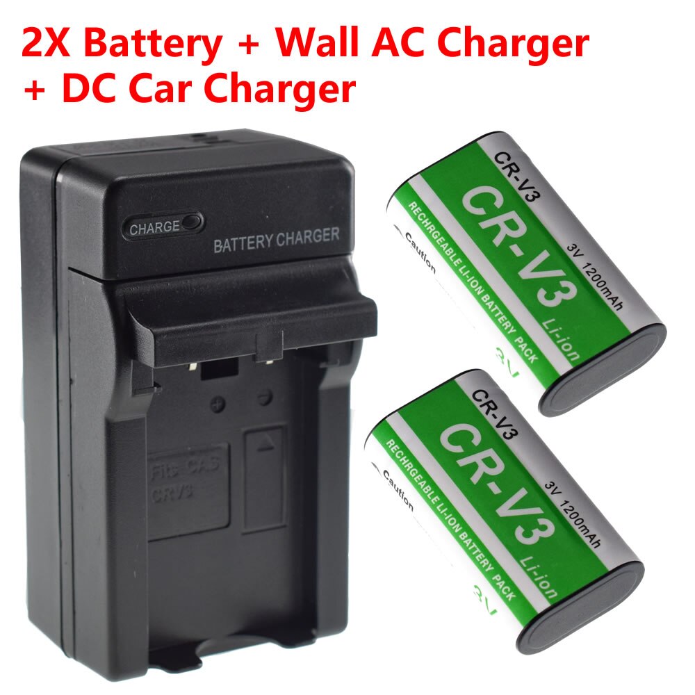 Yidabusiness Battery + Wall Charger + Car Plug for Kodak CRV3 EasyShare Z700 Z710 Z740 Z885 Z1275: 2 Battery Set