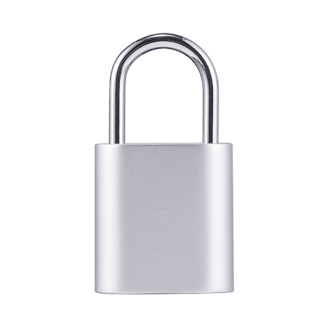 XIAOMI Noc Loc Smart Fingerprint Padlock USB Rechargeable IPX7 Waterproof Mini Portable Intelligent Lock Finger Print Unlock: Silver