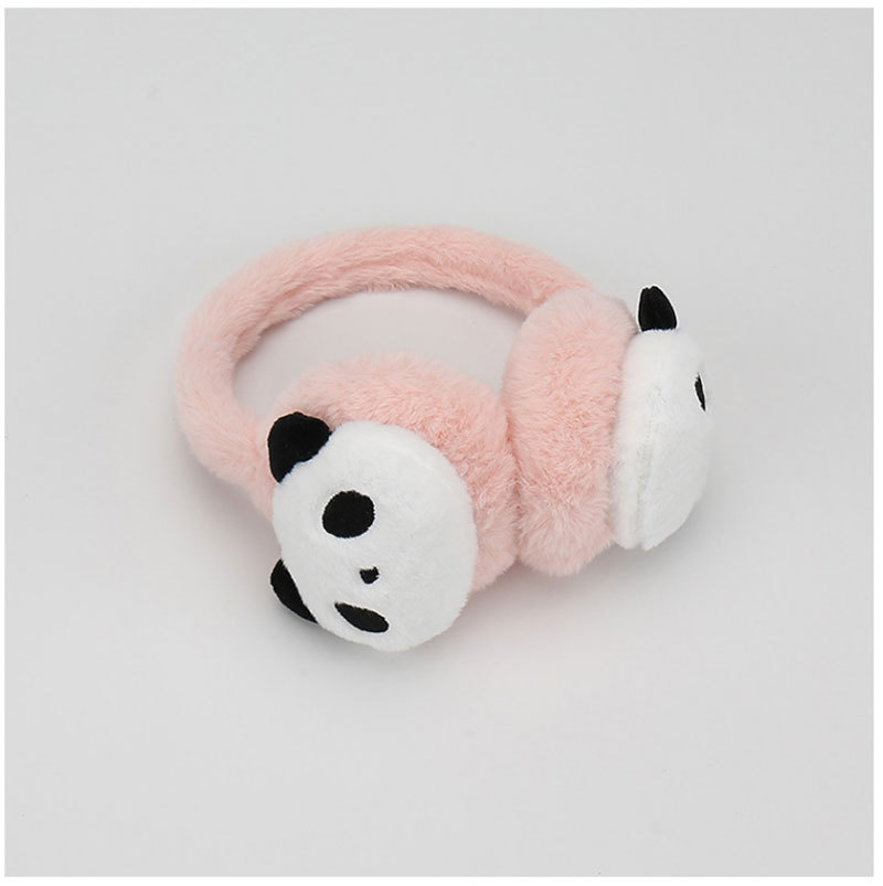 Maikun, nuevos orejeras mullidas de felpa con dibujos animados para niños, bolsas con orejas de Panda bonitas y cálidas para estudiantes de invierno: Verde