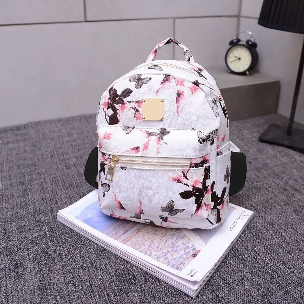 Laget i kina dame blomster ryggsekk reise skinn ryggsekk skulderveske