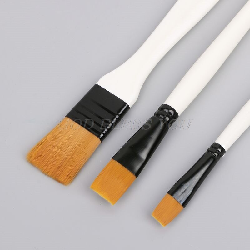 10 Stuks Nylon Haar Art Schilderij Borstels Set Acryl Olie Aquarel Artists Paint Brush Set Tekening Supplies