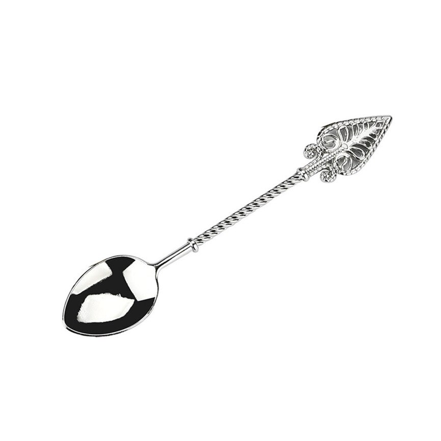 Cuchara de café Retro, cuchara de café, azúcar, té, postre, cubiertos para torta, vajilla de cocina: D