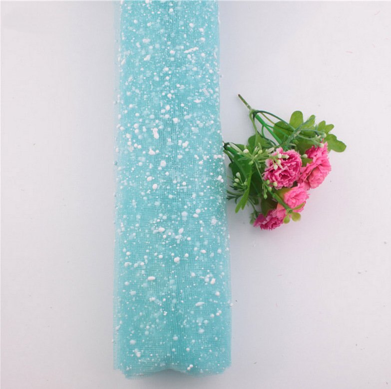 50*50cm sneprikker blomsterindpakning skum mesh blomsterpakning mesh materiale  ,1 y 48562: Blå