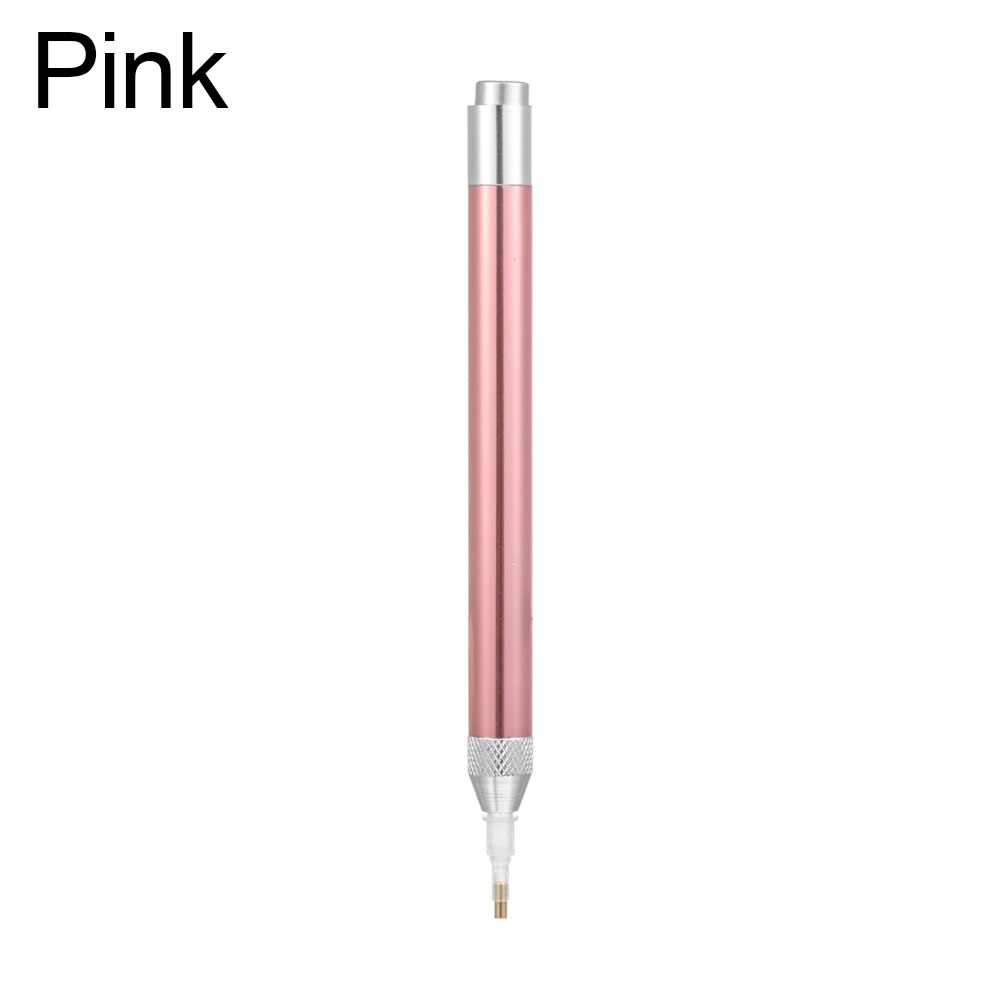 1pc DIY Point Drill Pen Tip Lighting 5D Painting Diamond Embroidery Tool Crafts Crystal Sewing Cross Stitch Accessories: B-Pink