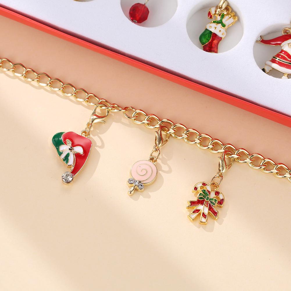 Christmas DIY Advent Calendar Jewelry Advent Calendar Gold Bracelet Necklace Box for Girls