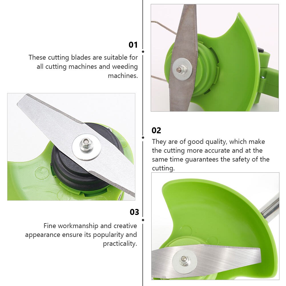 6pcs Lawn Mower Blades Cutting Blades Alloy Garden Grass Trimming Blades