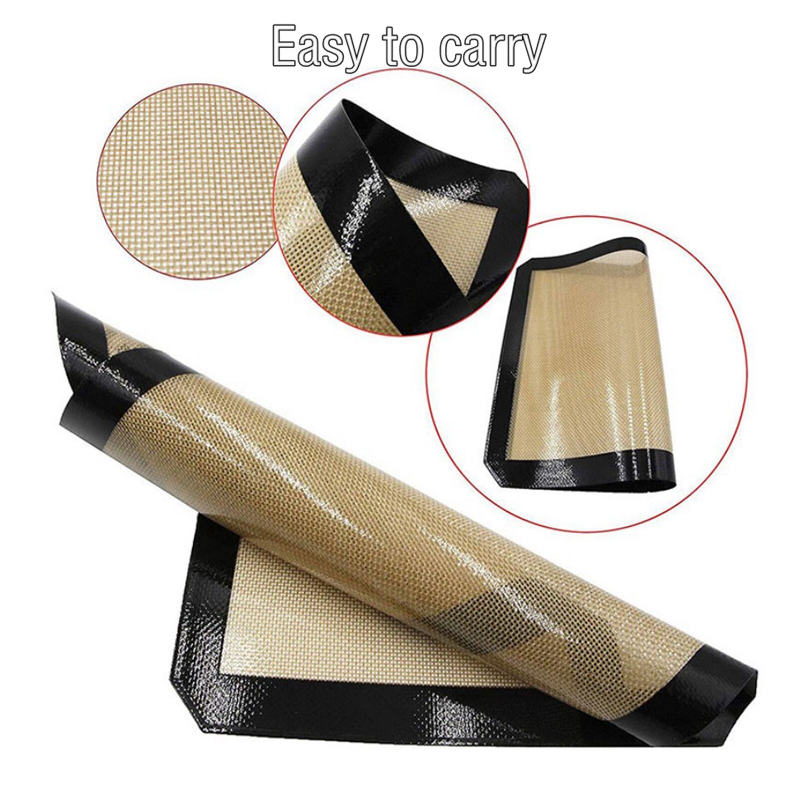 Silicone Baking Mat 16.5x11.6' Non Stick Liner for Bake Pans & Rolling Red: Black