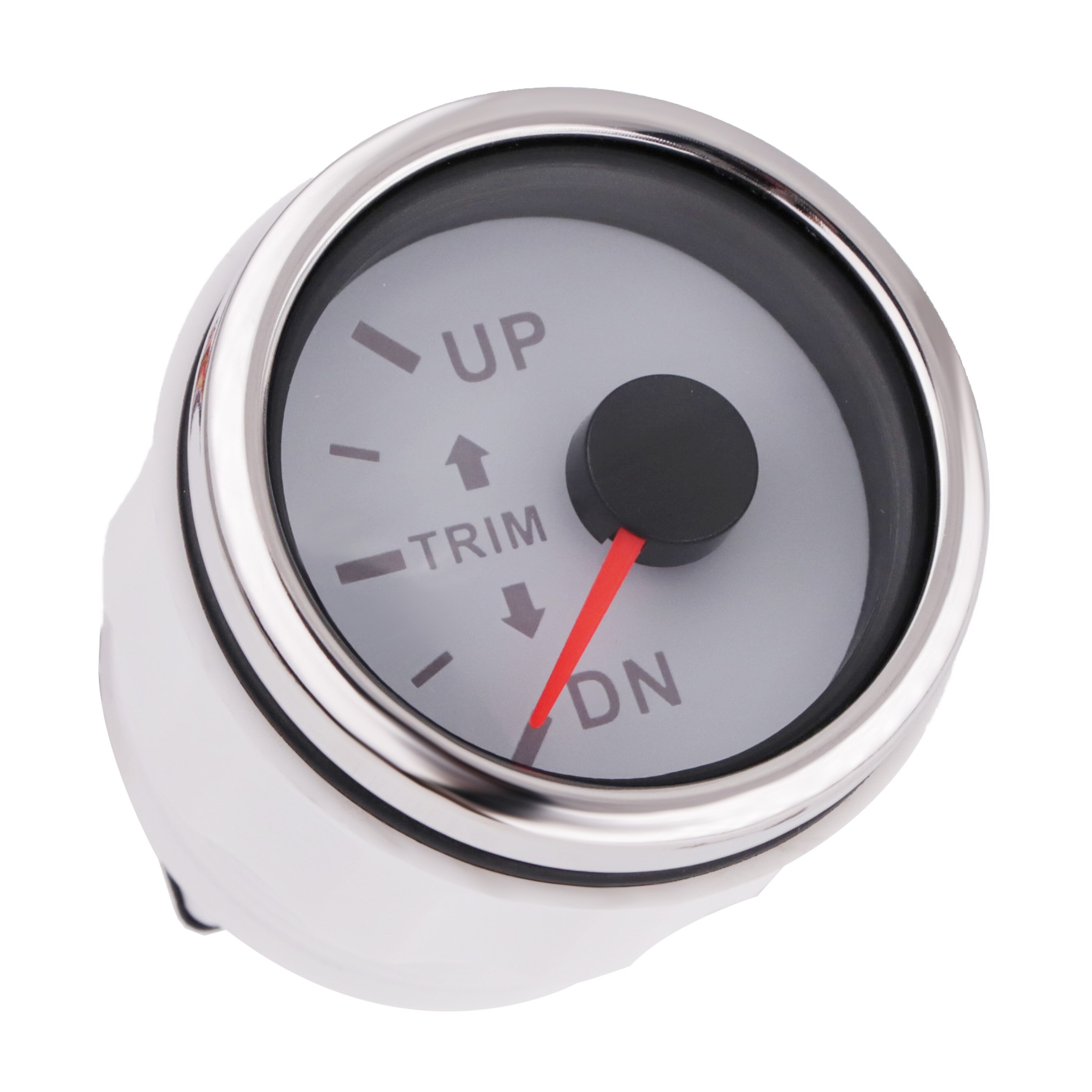 52mm Boat UP-DN Trim Meter Outboard Engine Left Side Trim Gauge 0-190 ohm With Red Backlight 12V/24V