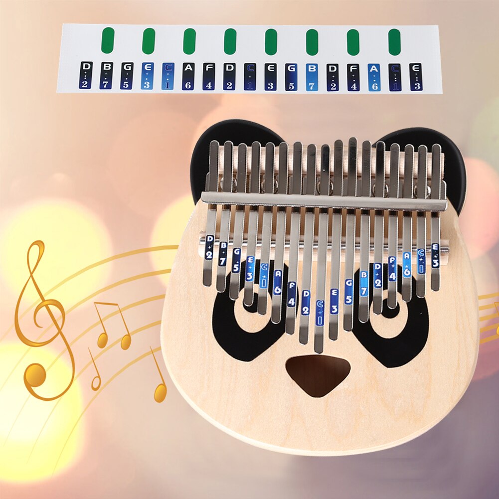 2x 17 Keys Kalimba Scale Sticker Thumb Key Note Sticker Musical Instrument Parts Learner Musical Instrument Kit