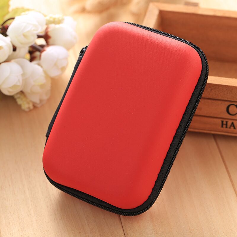Draagbare Case Voor Case Hoofdtelefoon Mini Ritssluiting Ronde Opslag Harde Tas Vierkante Headset Doos Voor Reizen Kleine Opslag Object: style1-01