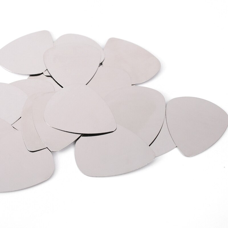 50Pcs Guitar Picks Plectrum 0.3Mm Stainless Steel Metal Electric Guitar Bass Picks Plectrum Guitar Parts &amp; Accessories
