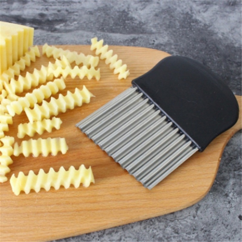 Potato Grid Slicer Wave knife Vegetable Grater Corrugated Net Chopper Cutter Chipper Salad Kitchen Shredder Peeler Masher Gadget: army green