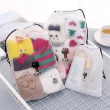 1Pcs Tasje Transparante Waterdichte Wassen Pouch Cartoon Reisbagage Zakken Kleding Opslag Schoen Organizer Cosmetische Pocket