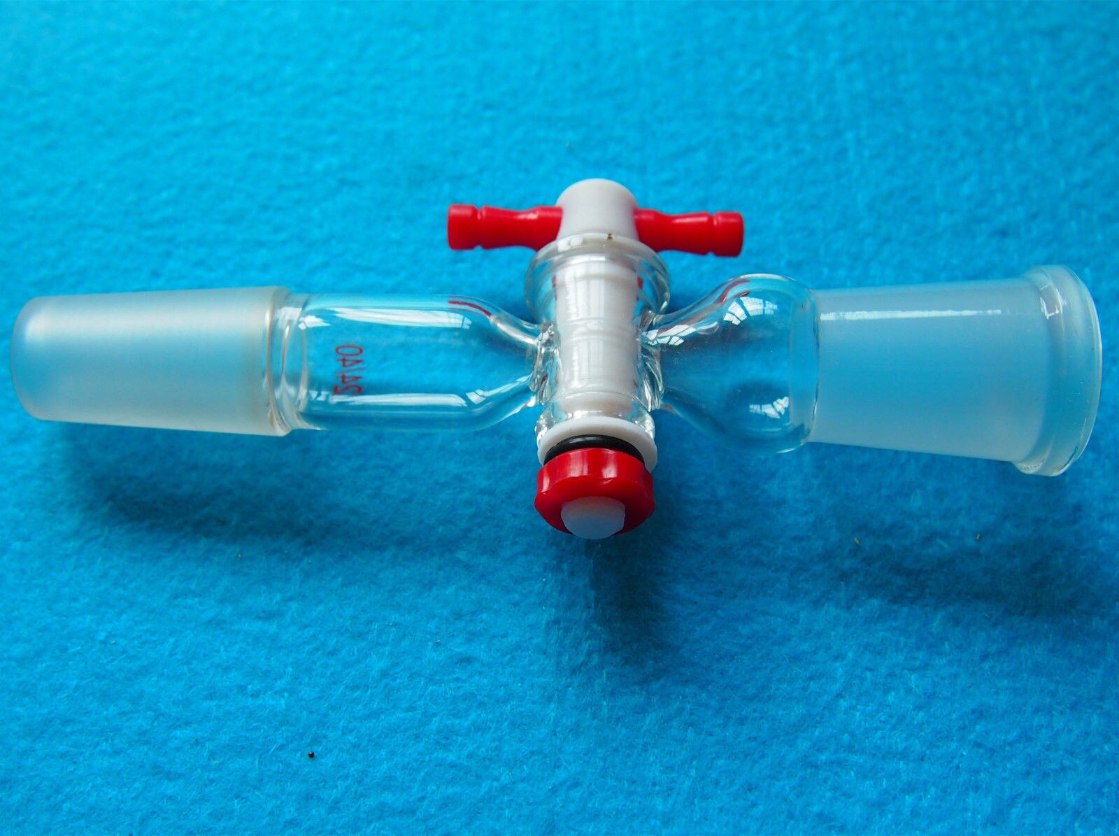 24/40,Glass Adapter,With Ground Cone & Socket,PTFE Stopcock,Lab Chemistry Valve