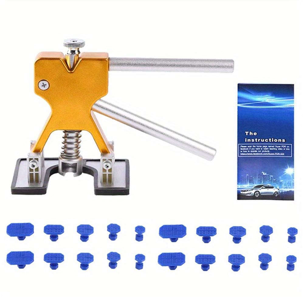 Extractor de abolladuras de coche sin pintura, eliminador de abolladuras de carrocería, Kit de reparación de ventosas, kits de herramientas de eliminación de abolladuras de coche, talleres de coche: Morado