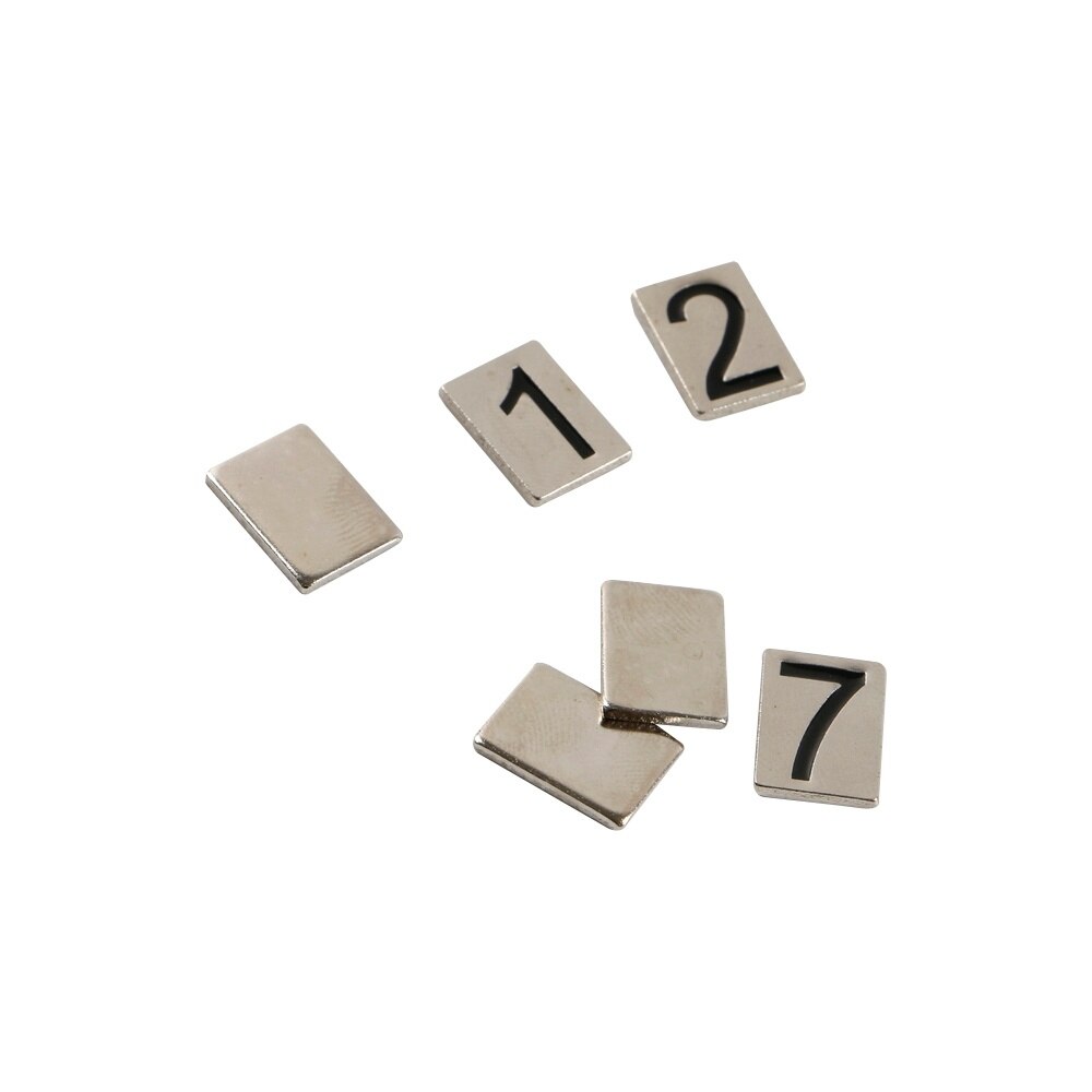 Teller Stand Label Tag Winkel Teken Houders Metalen Arabisch Nummer Prijskaartje Prijs Display Stand Houten Basis