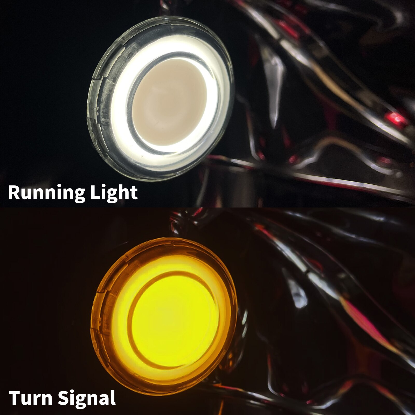 Clignotant avant 2x moto Style Bullet LED 1157, pour Harley Softail Touring Road King Sportster XL 883 1200 Dyna