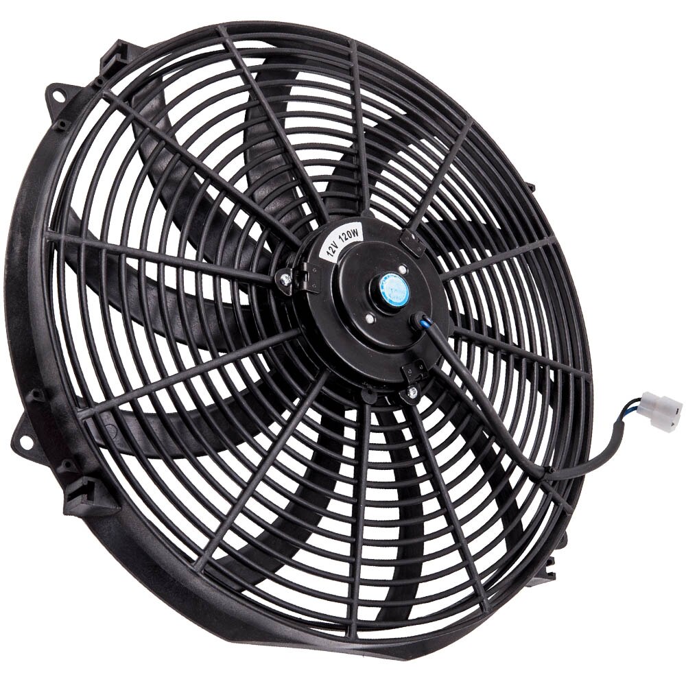 16 " 3000 cfm fläkt 10 blad radiator kylfläkt reversibel 12v termostat