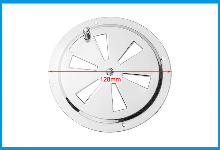 2 stk rustfrit stål 316 båd marine rund luft jalousi udluftningsgitter ventilation lameller ventilator grill dæksel side knop åbning