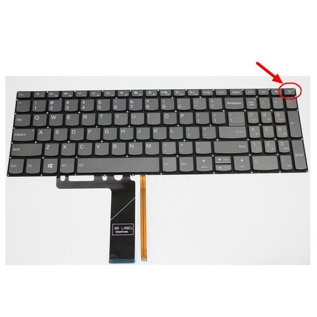 Us laptop tastatur til lenovo ideapad  l340-15 l340-15 api  l340-15 iwl us sort tastatur