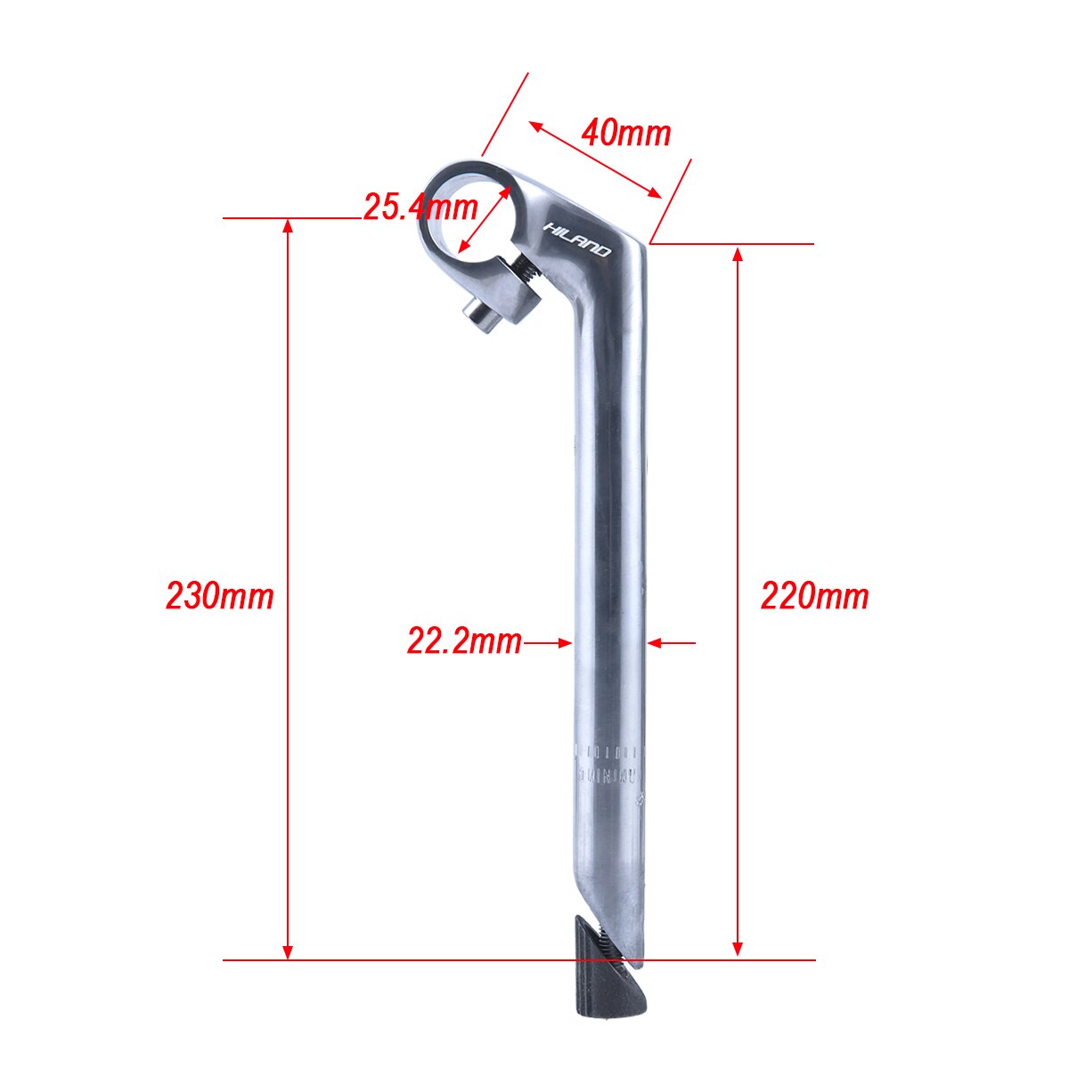 Road Bicycle Fixed Gear Retro Gooseneck Bike Stem Accessories Cycling Stem Part Suitable For 25.4mm Handlebar: stem008sv-4022