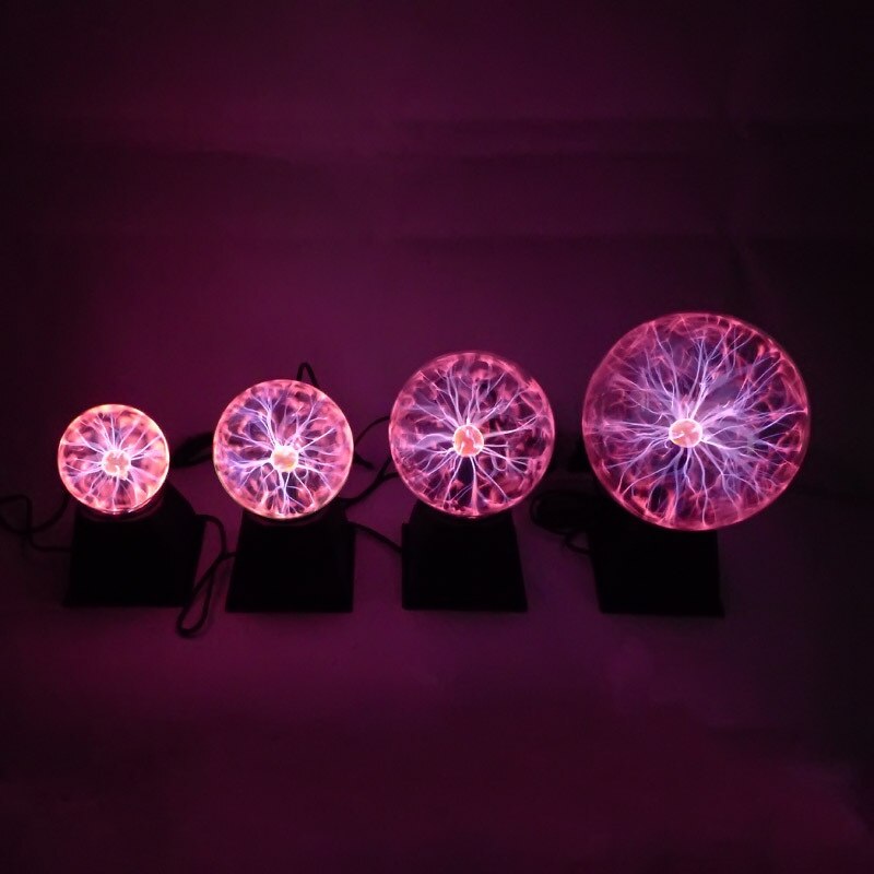 3/4/5/6/8 Inch Crystal Plasma Luminous Ball Night Light Magic Glass Sphere Novelty Balls Table Lamp Luminous Toys