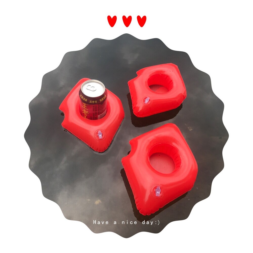 Mini support de verre flottant piscine eau jouets partie boisson bateaux bébé piscine jouets gonflable porte-boissons