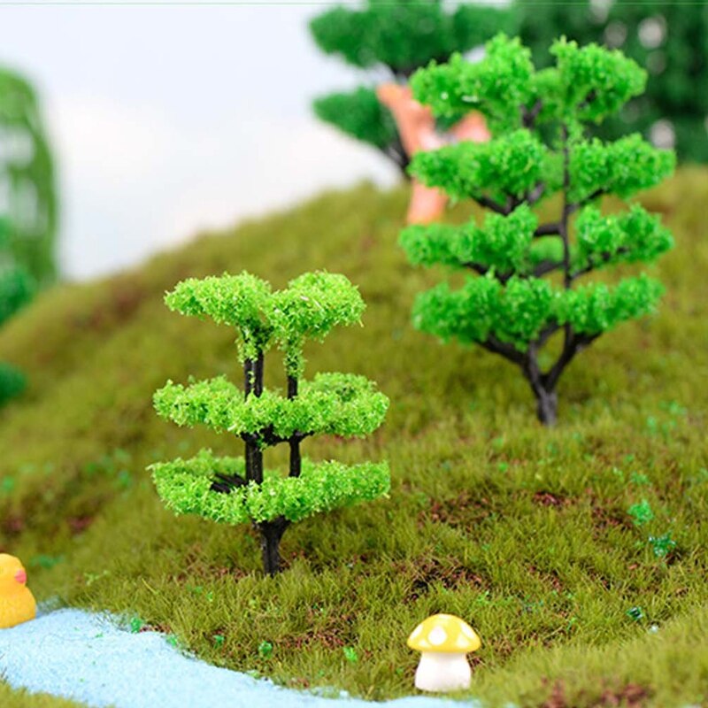 Kunstig plast træ model landskab jernbane dekoration bygning miniature landskab tilbehør
