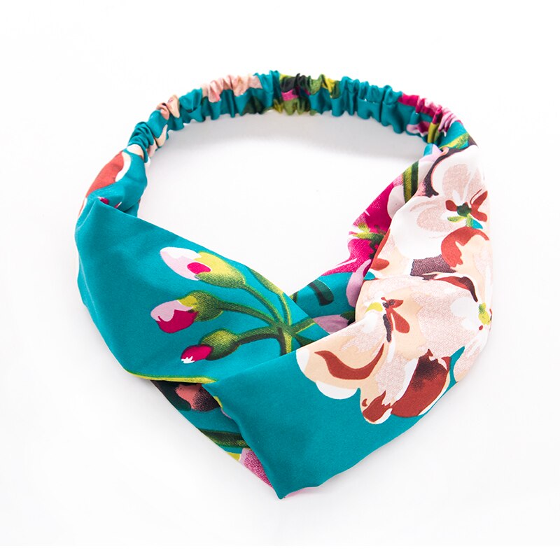 1pc retro kors turban bandasje bandanas hårbånd bohemiske hårbånd print pannebånd hår tilbehør hodepakke for gravide kvinner
