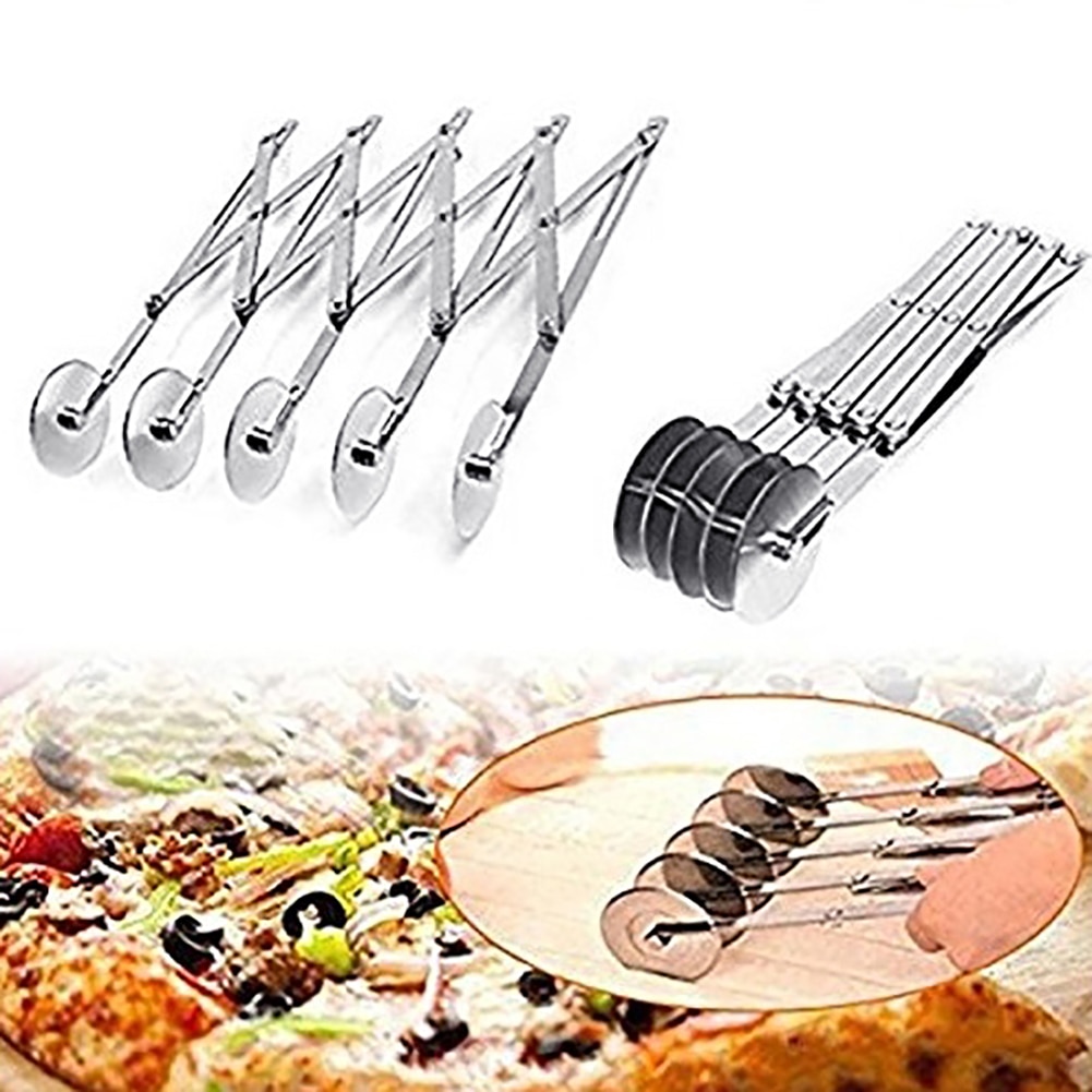 3/5/7 hjul justerbar degdelare pizzaskärare rull bakverk kniv kaka bakverktyg köksutrustning för kök restaurang