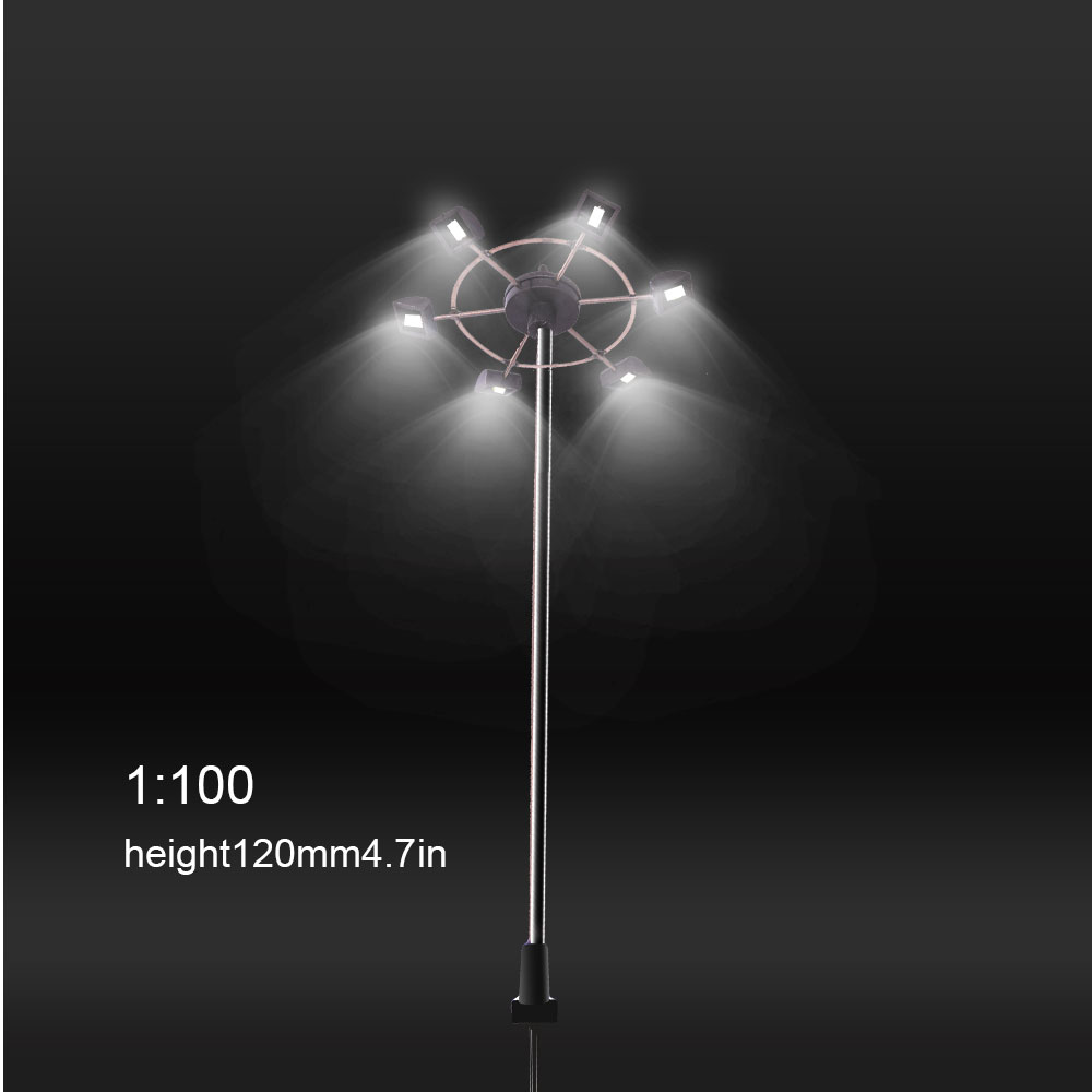 Ho N Scale Miniature Model Light 3V Luminous Tower Street Lights Layout Lamppost Train/garden/playground/stadium Overhead Lights: green