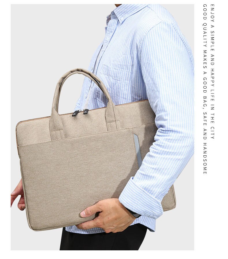Maletín para ordenador portátil para hombre y mujer, Cartera de mano para negocios y oficina