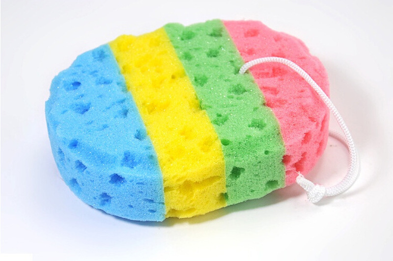Four Dimensional Oval Seaweed Bath Sponge Bath Brushes Sponges & Scrubbers 16*13cm