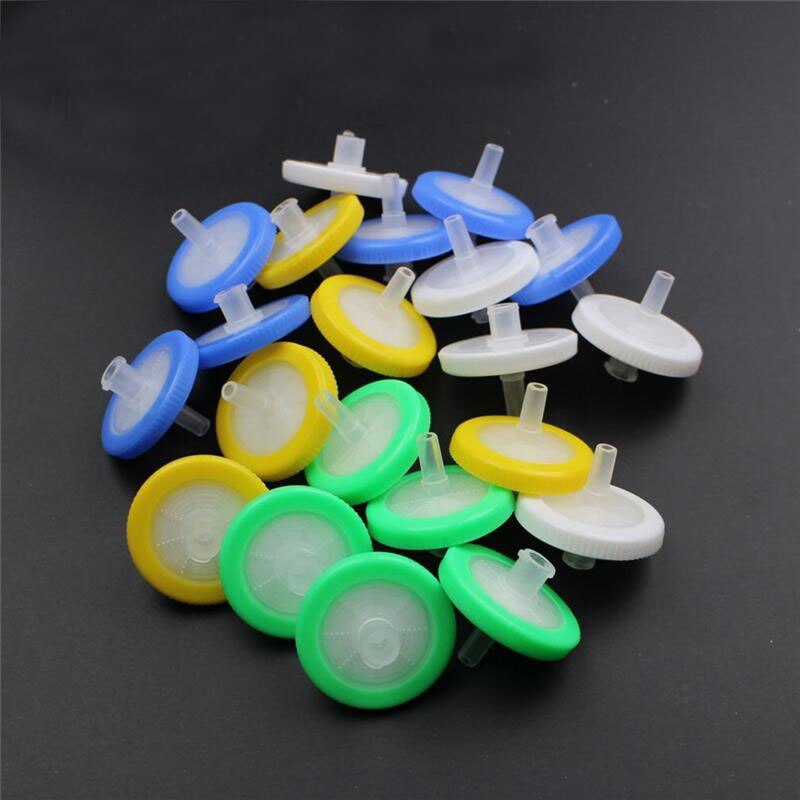 100 stk/parti engangs organisk (nylon, ptfe hydrofil) / vandsystem sprøjtefilternål 13mm 25mm 0.22/0.45um