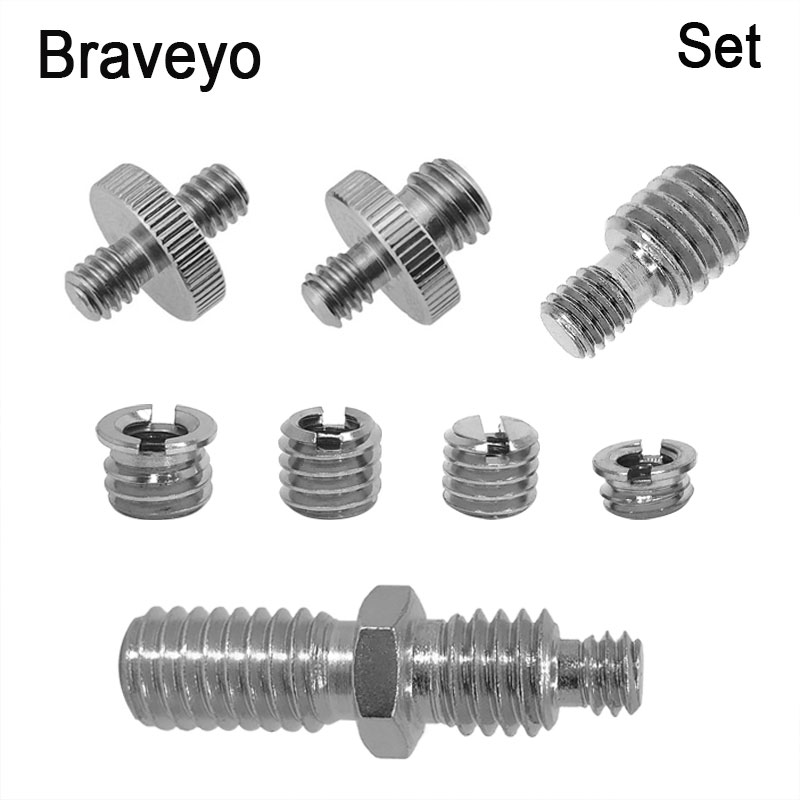 Juego de tuerca de tornillo de conversión de cámara, adaptador de soporte de fotografía de transferencia mutua 1/4 3/8, accesorios, tornillo de liberación rápida para Dslr