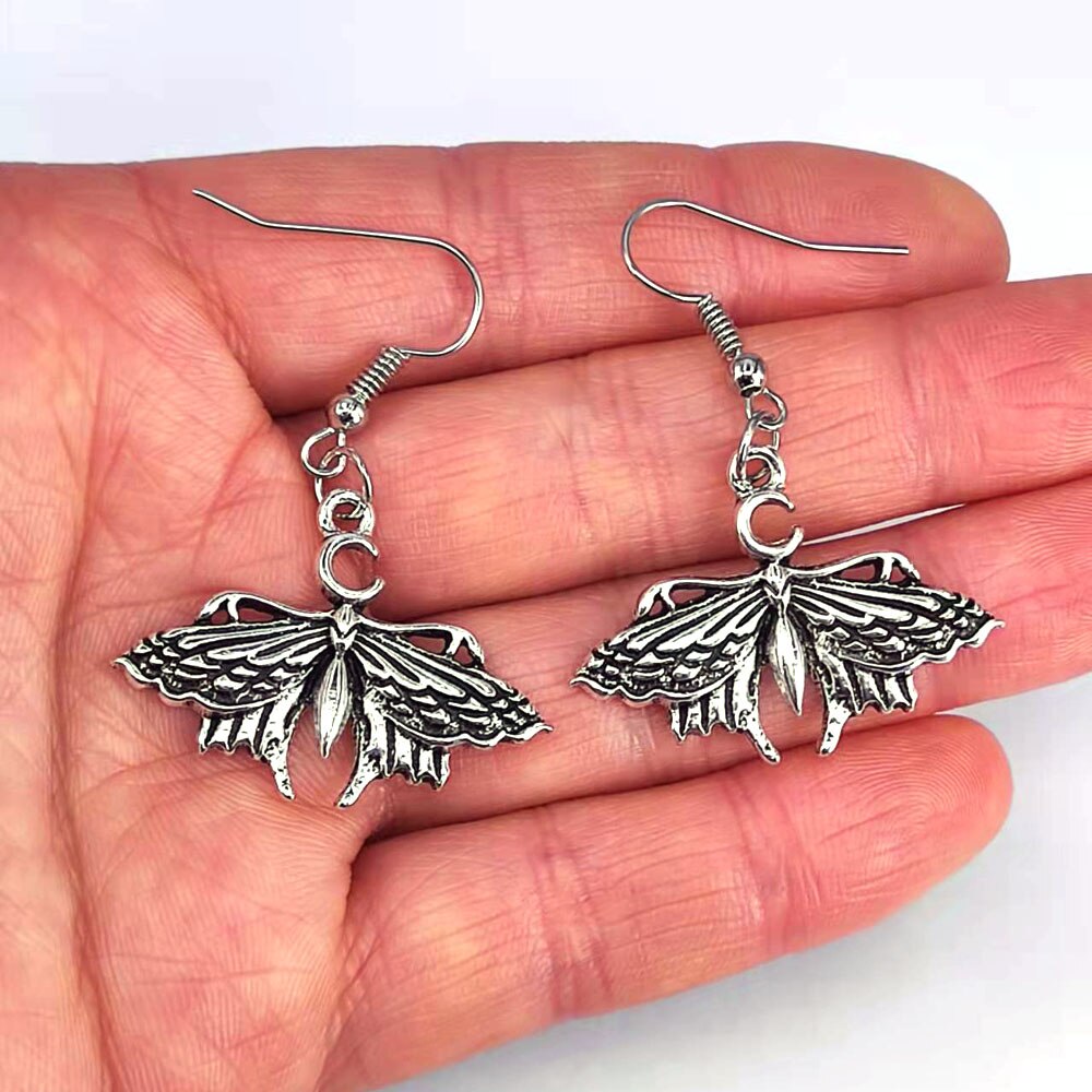 5 stk 30mm*22mm gammelt sølv måne tilbehør dyr møl... – Grandado, image size:1000x1000