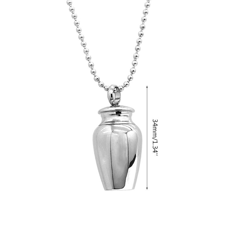 Huisdier As Cilinder Gedenkteken Urn Ketting Rvs Crematie Sieraden K4UA