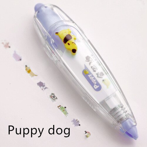 Söt korrigeringstejp maskering tecknad djur dekoration band för dagbok klistermärken scrapbooking pappersvaror skolmaterial  a6514: Valp hund