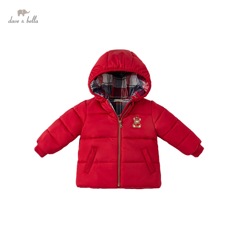 DBS19542 dave bella Winter Baby unisex Karikatur mit kapuze gepolsterten Mantel freundlicher freundlicher mädchen jungen Spitzen Kleinkind kleinkind oberbekleidung