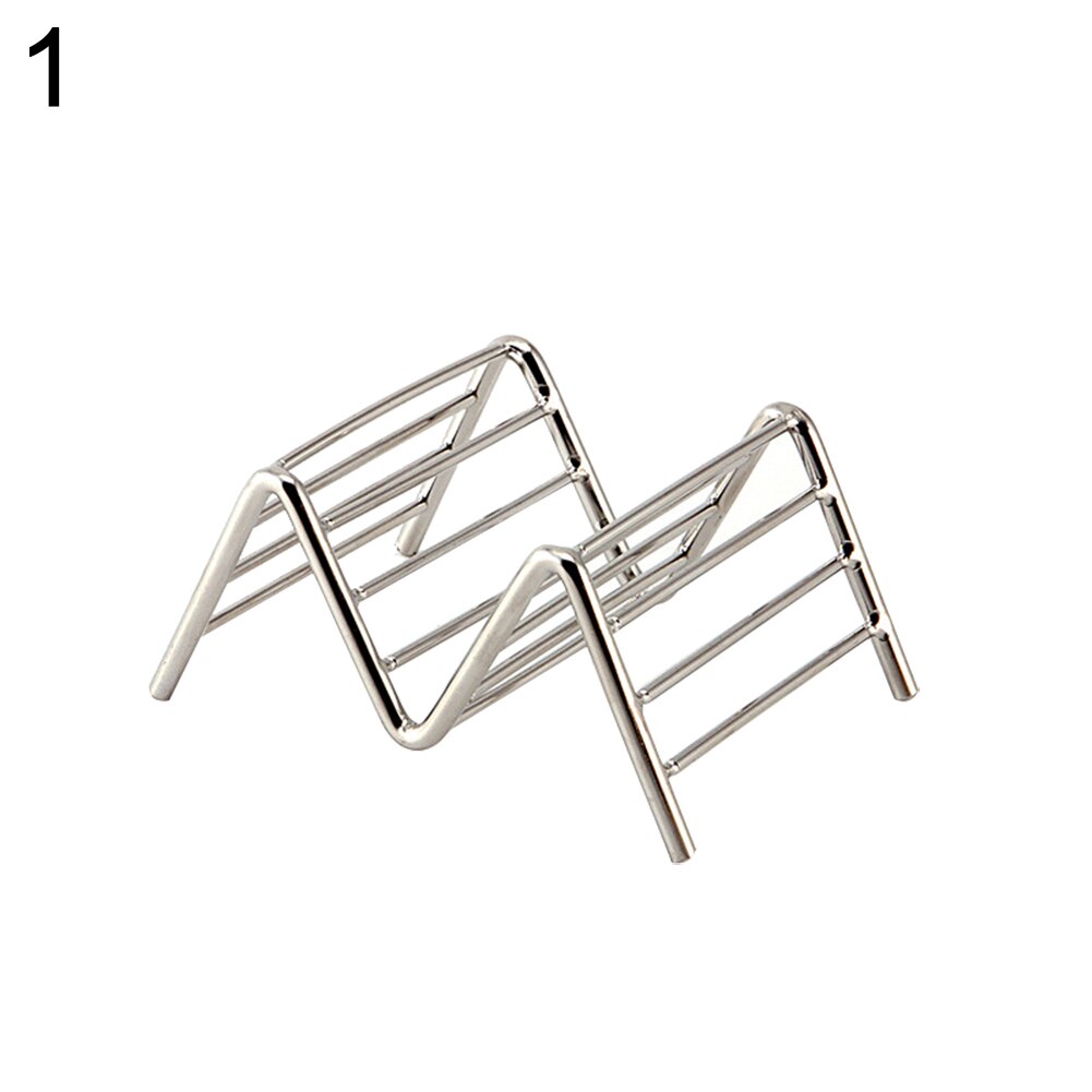 Acier inoxydable Taco support plaque frite alimentaire refroidissement Drain plateau support crêpes étagère de rangement Pizza tarte présentoir cuisine outil: 1