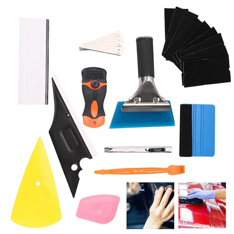 Praktisch handig 11 in 1 raamfolie knijpgereedschap wikkel vinyl wisser vilt kit sticker accessoire duurzaam