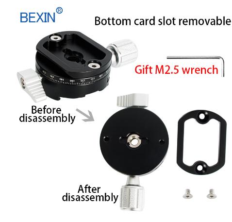 360 Degree Panoramic Tripod Head Clamping For Arca Swiss Tripod Ball Head 38mm Quick Release Plate