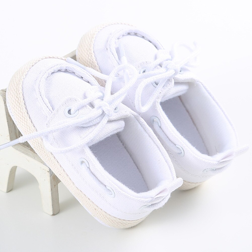 -Né Bébé Garçon Et Fille à Semelle Souple Chaussures de Berceau Décontracté Chaussures De Sport enfants Chaussures Antidérapantes Chaussures: WHITE / 11